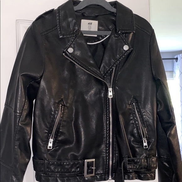 H&M Other - Girls H&M faux leather motorcycle jacket sz 11-12y